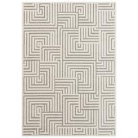Hochflorteppich Manipu Creme/Grau ca. 80x150cm - Creme/Grau, Basics, Kunststoff (80/150cm)