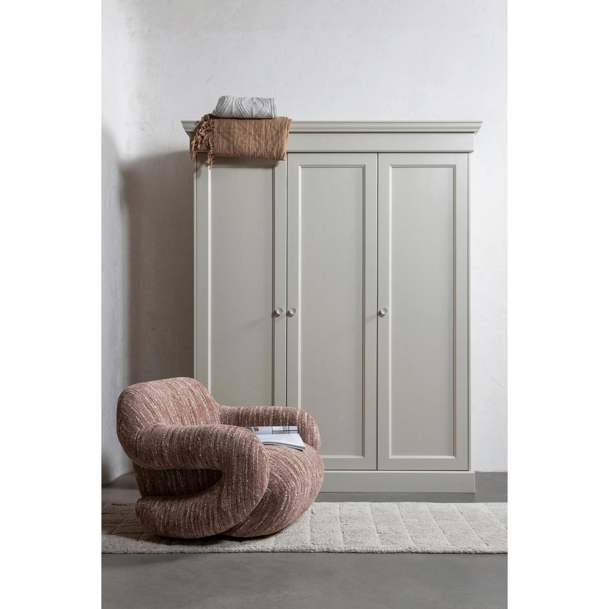 SESSEL Folke Altrosa B: 88cm - Altrosa/Schwarz, Design, Kunststoff/Textil (88/70/88cm) - Livetastic