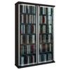 CD-Regal Galerie in Schwarz, B: 60 cm - Schwarz, KONVENTIONELL, Glas/Holzwerkstoff (60/92/18cm) - MID.YOU