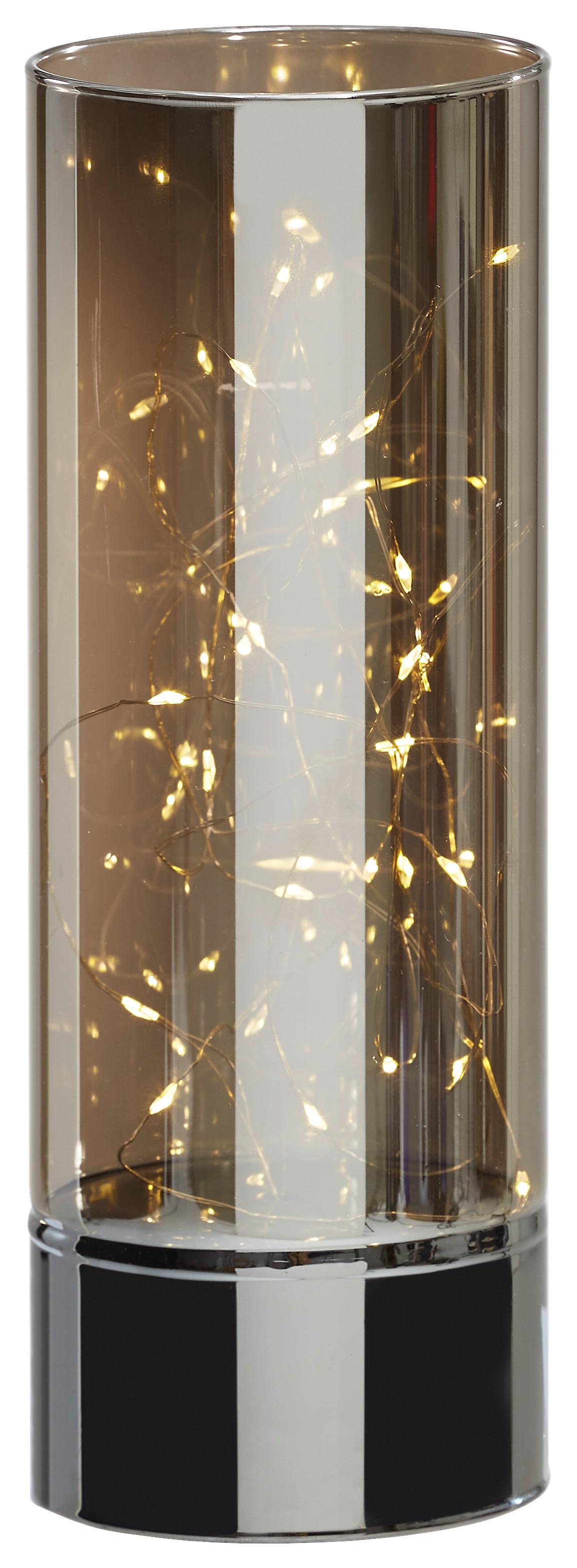 DEKORACJA ŚWIETLNA LED JP16872 - szary, Lifestyle, szkło (9/25cm) - X-Mas