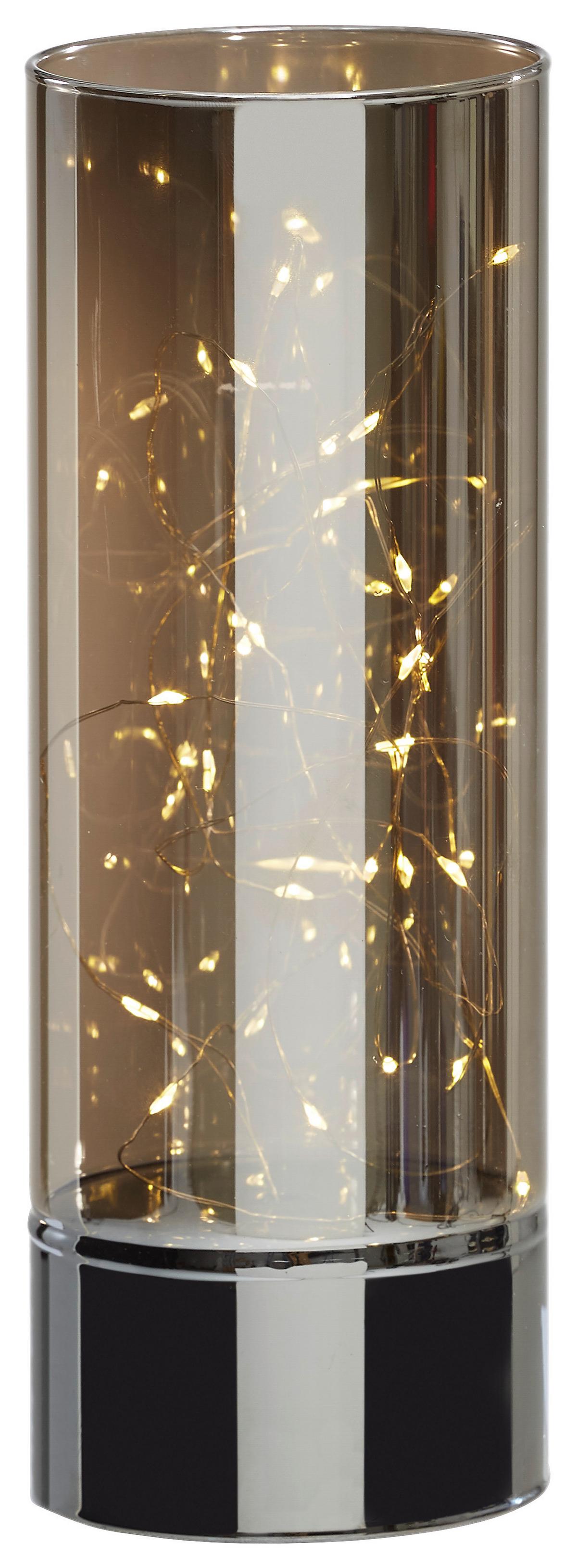 DEKORACJA ŚWIETLNA LED JP16872 - szary, Lifestyle, szkło (9/25cm) - X-Mas