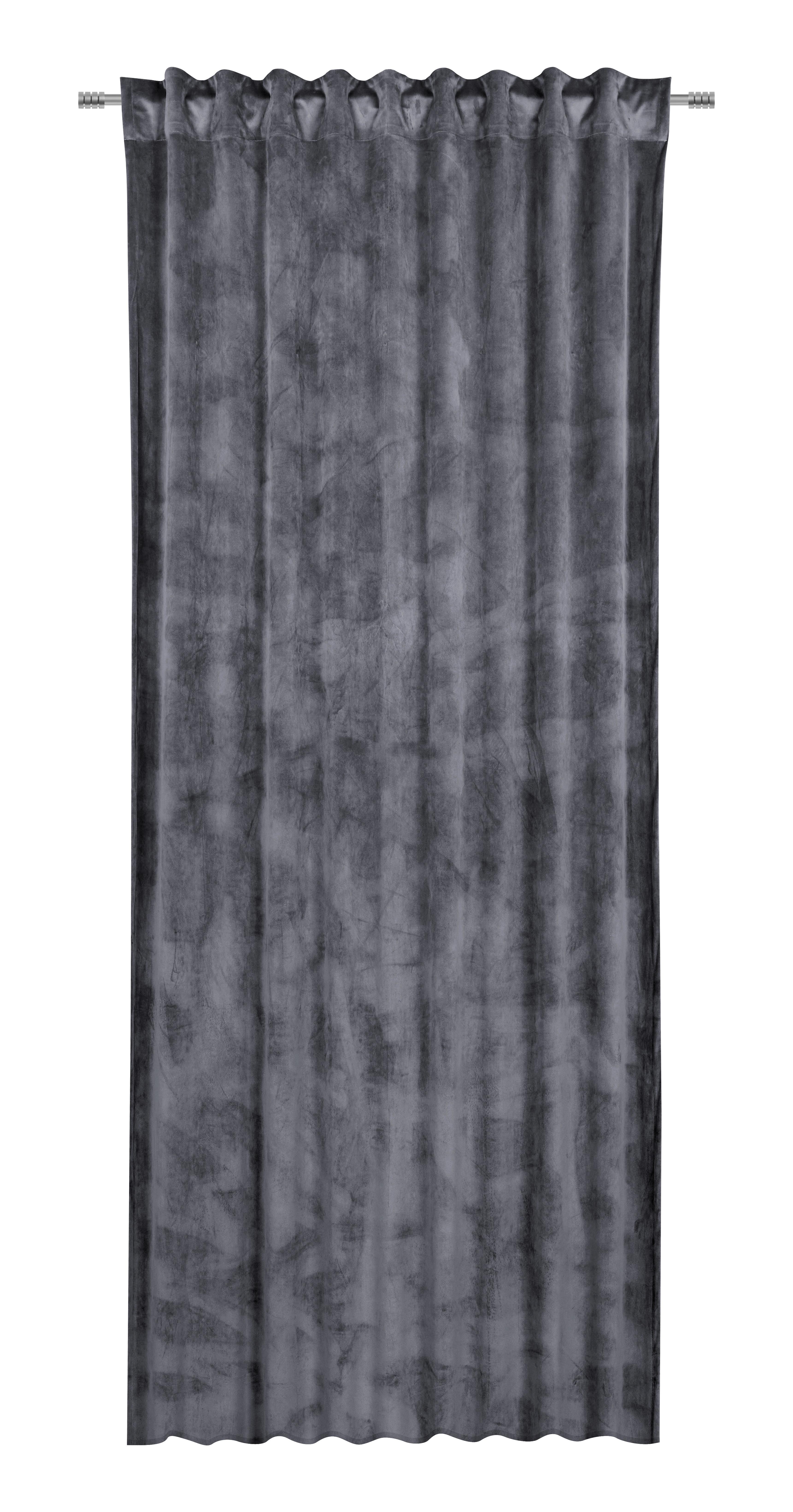 Fertigvorhang Viola in Anthrazit ca. 140x245cm - Anthrazit, KONVENTIONELL, Textil (140/245cm) - Premium Living