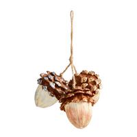 Függődísz Nuts - barna/natúr, Konventionell, műanyag/természetes anyagok (14/22/6cm) - Modern Living