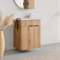 Umivalniška Enota Z Umivalnikom Napoli - črna/bela, Moderno, kovina/leseni material (60/78/45cm) - Mömax