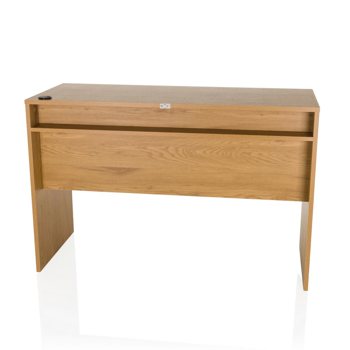 Pisalna Miza Berga, Bela, Barva Hrasta - barve hrasta/bela, Moderno, leseni material (120/50/78cm) - MID.YOU