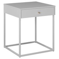 SZAFKA NOCNA MONA - biały/kolor złoty, Modern, metal (41/50/43cm)