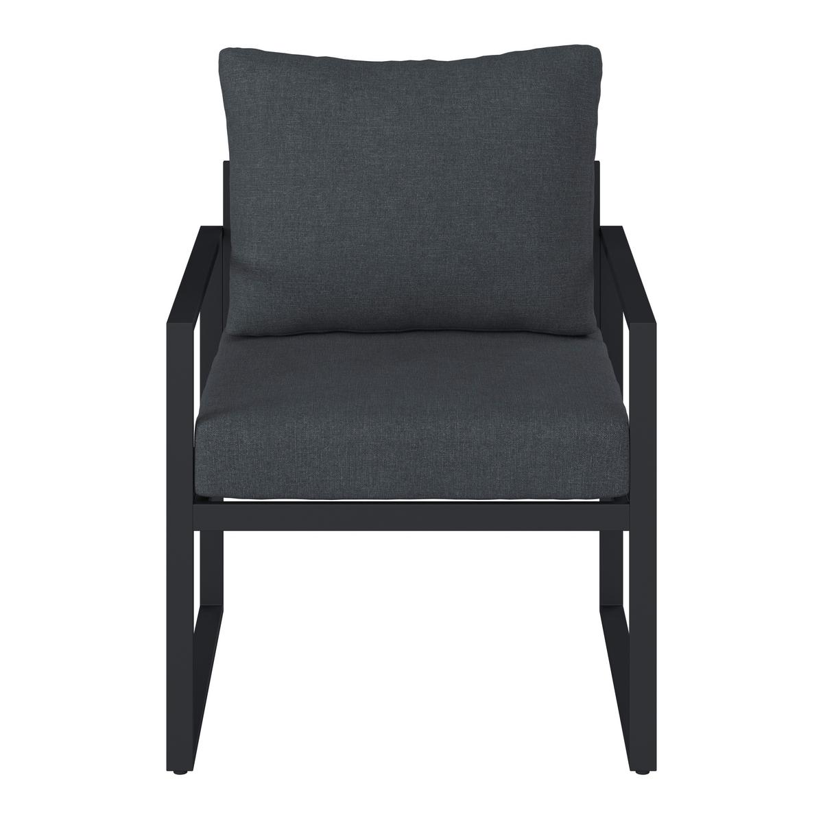 Lounge Garnitura Bologna, Antracit, 5-Delno - siva/antracit, Moderno, kovina/steklo - Beldano