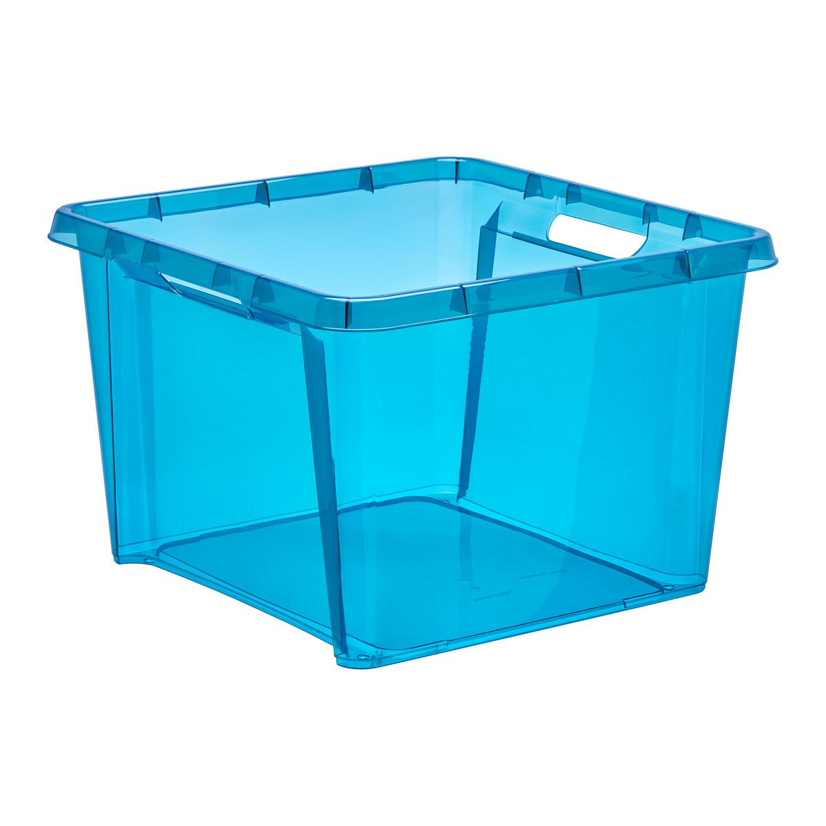 Tárolódoboz Simple - 25l - fekete/rózsaszín, Modern, műanyag (39/39/26,5cm)