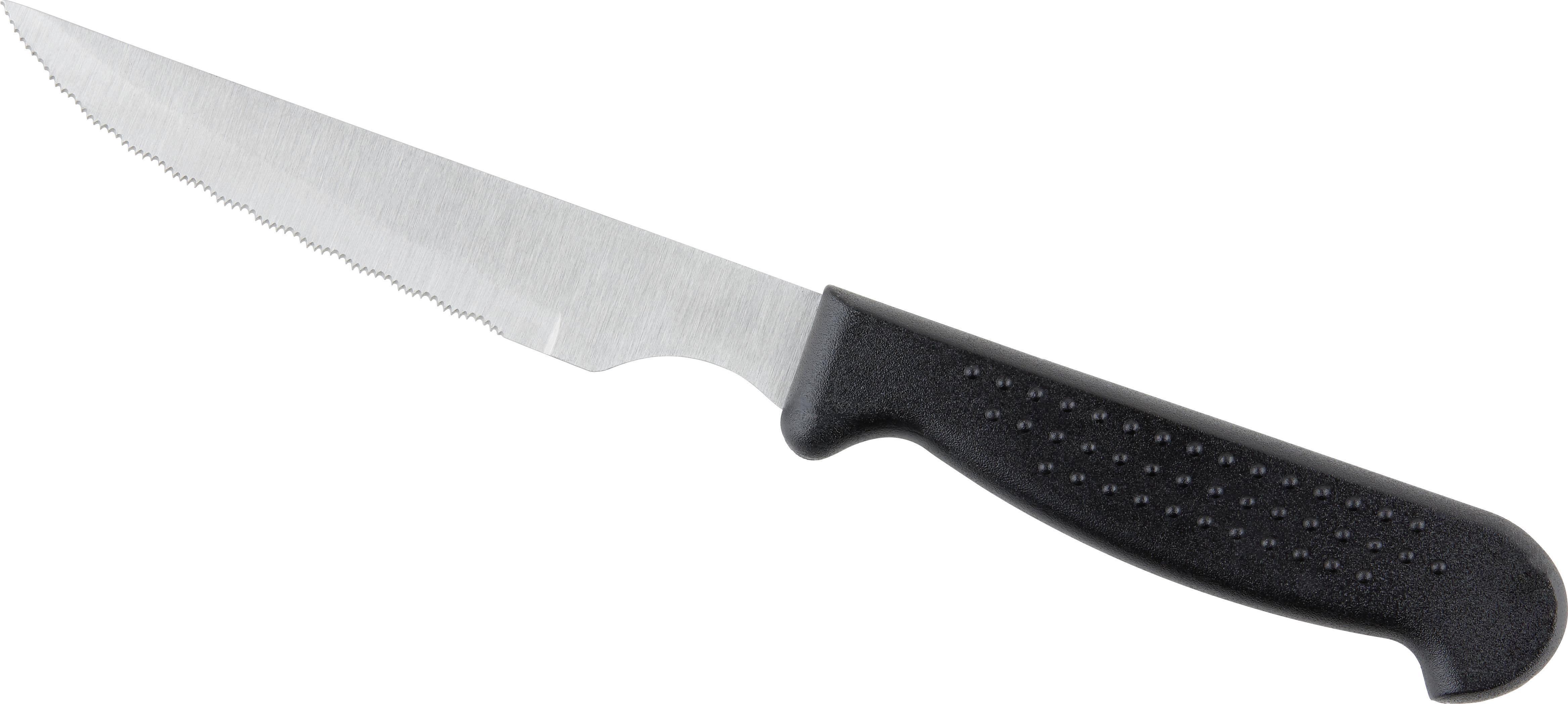 Nóż do steków JOE - czarny/stalowy, tworzywo sztuczne/metal (20cm) - Modern Living