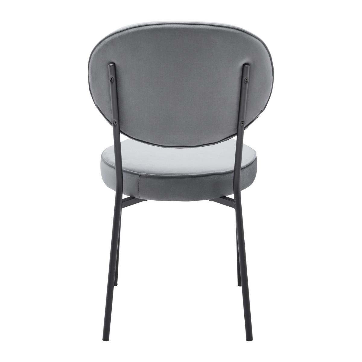 KRZESŁO FLORENTIN - czarny/szary, Modern, metal/drewno (45/92/57cm) - Bessagi Home