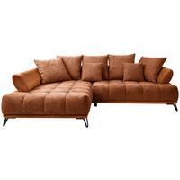 Ugaona Garnitura Largo N - bakarna/crna, Moderno, tekstil/metal (184/262cm) - Modern Living