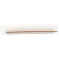 Poliță de perete ORETA - alb/culoare lemn stejar, Modern, material pe bază de lemn (141/22/19cm) - Modern Living