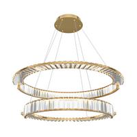 Pendelleuchte Krone Goldfarben max. 90 Watt - Transparent/Goldfarben, Trend, Glas/Metall (100/50cm) - MAYTONI