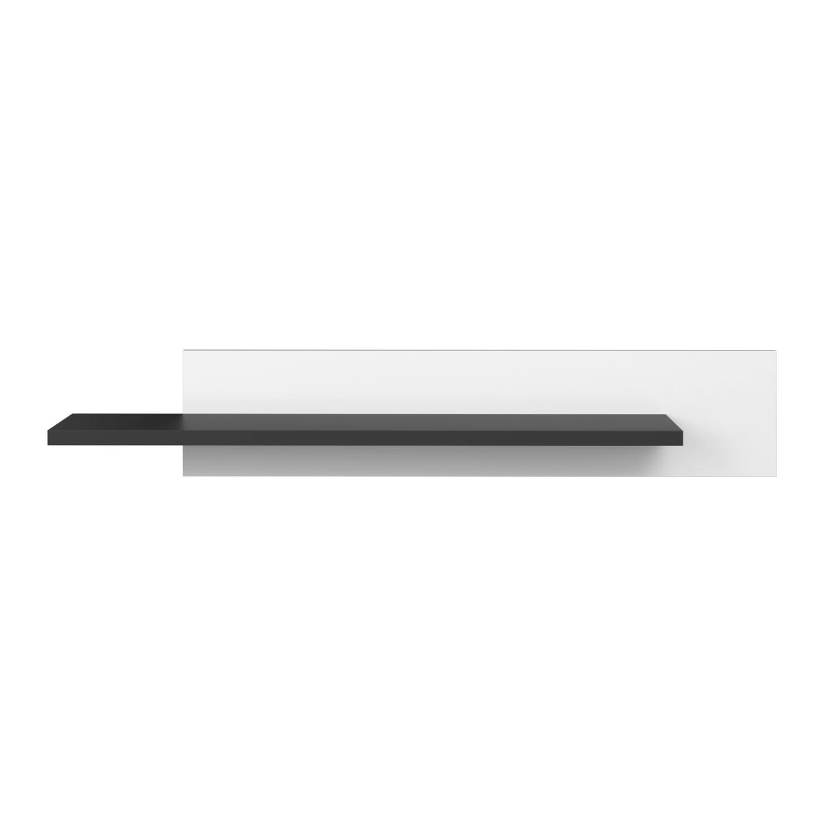 Zidna Polica Ambiente Plus - bijela/antracit, Moderno, drvni materijal (140/25/20cm) - Modern Living