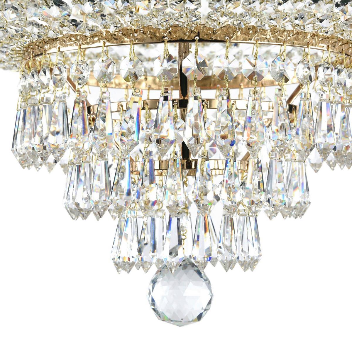 Kronleuchter Palace Goldfarben max. 60 Watt - Goldfarben, Basics, Glas/Metall (100/62,5/100cm) - MAYTONI