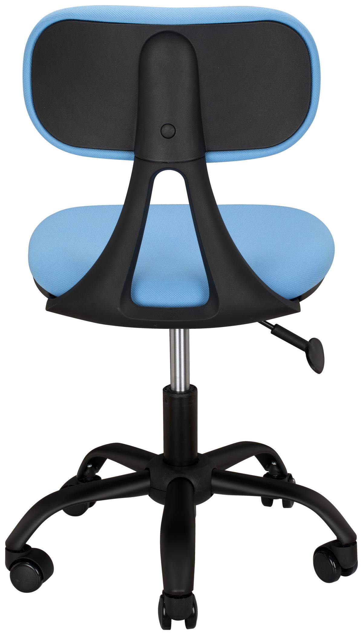 KRZESŁO OBROTOWE MŁODZIEŻOWE LOFTY - niebieski/czarny, Modern, tworzywo sztuczne/metal (51/74,5-84/51cm) - MID.YOU