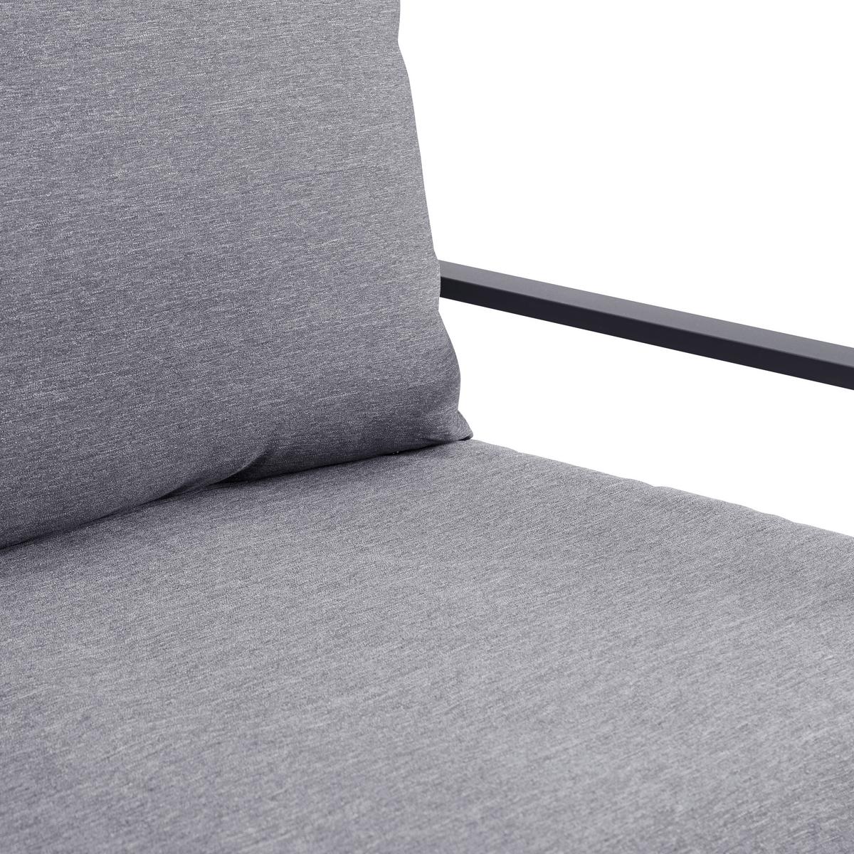 Kerti Garnitúra Mexiko - fekete/antracit, Modern, Üveg/textil (245/66/172cm) - Mömax