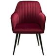 Stuhl in Magenta - Magenta/Schwarz, MODERN, Textil/Metall (57/83,5/58cm) - Modern Living Stuhl in Magenta - Magenta/Schwarz, MODERN, Textil/Metall (57/83,5/58cm) - Modern Living