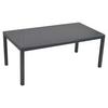 Gartentisch ca. 190x100 cm Alu Graphit/Glas - Graphitfarben, MODERN, Glas/Metall (190/100/75cm) - Gardenson