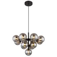 Függőlámpa 56143-13 - fekete, Design, Üveg/fém (56/120cm) - Globo