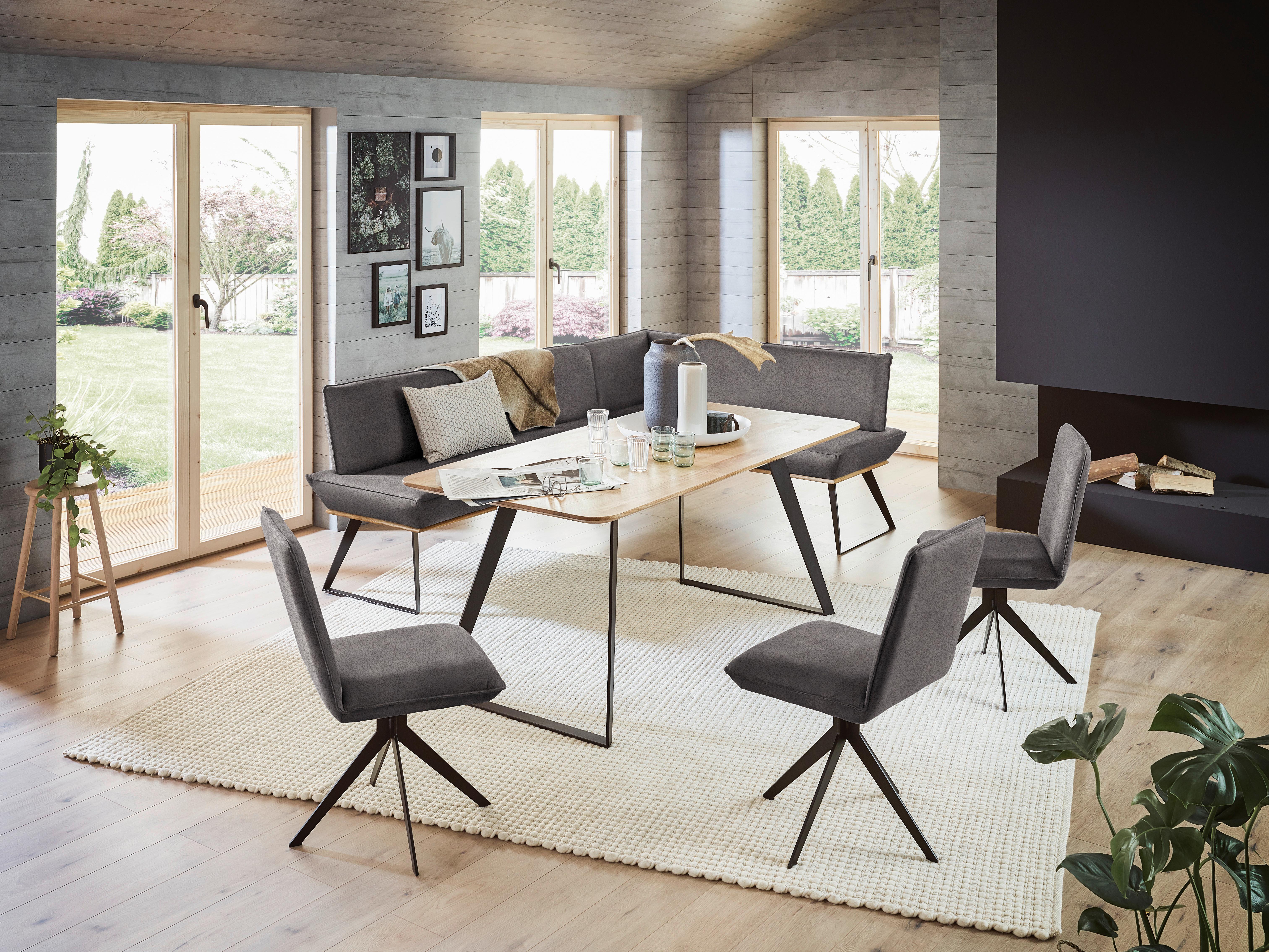 KRZESŁO MALIBU - czarny/szary, Design, metal/tkanina (46,5/87/64cm) - Voleo