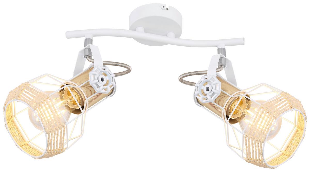 Reflektor Bana - bela/naravne barve, Basics, kovina (29,6/23/19cm) - Globo