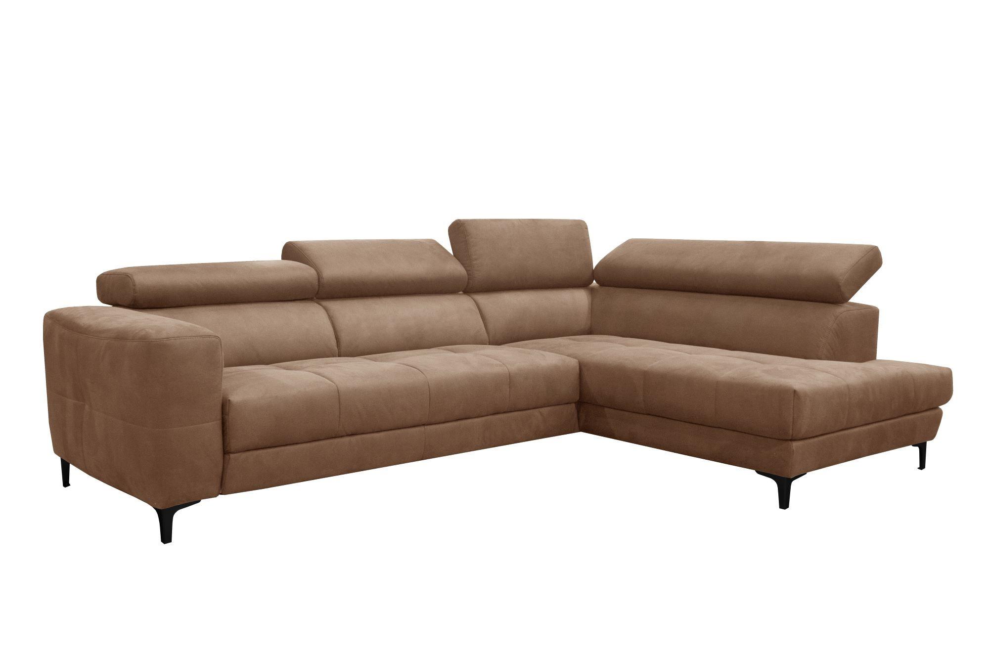 Kutna Garnitura Emma - smeđa/crna, Moderno, tekstil (301/83-102/210cm) - Mömax