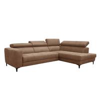 Kutna Garnitura Emma - smeđa/crna, Moderno, tekstil (301/83-102/210cm) - Modern Living