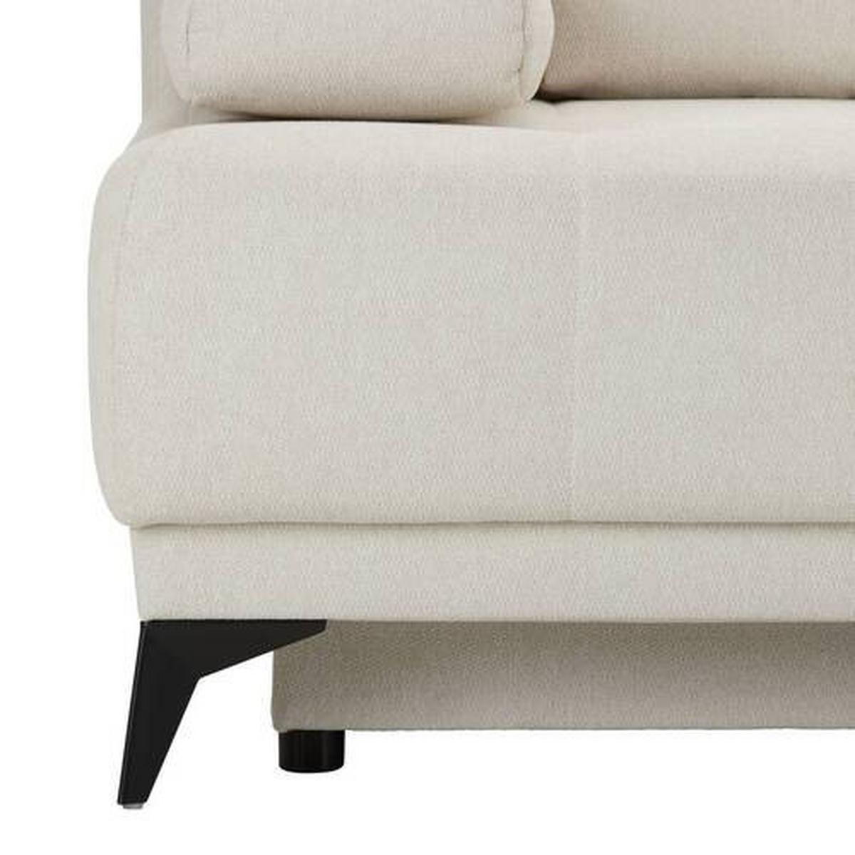 Schlafsofa in Weiß - Schwarz/Weiß, MODERN, Textil (195/77/100cm) - Mömax