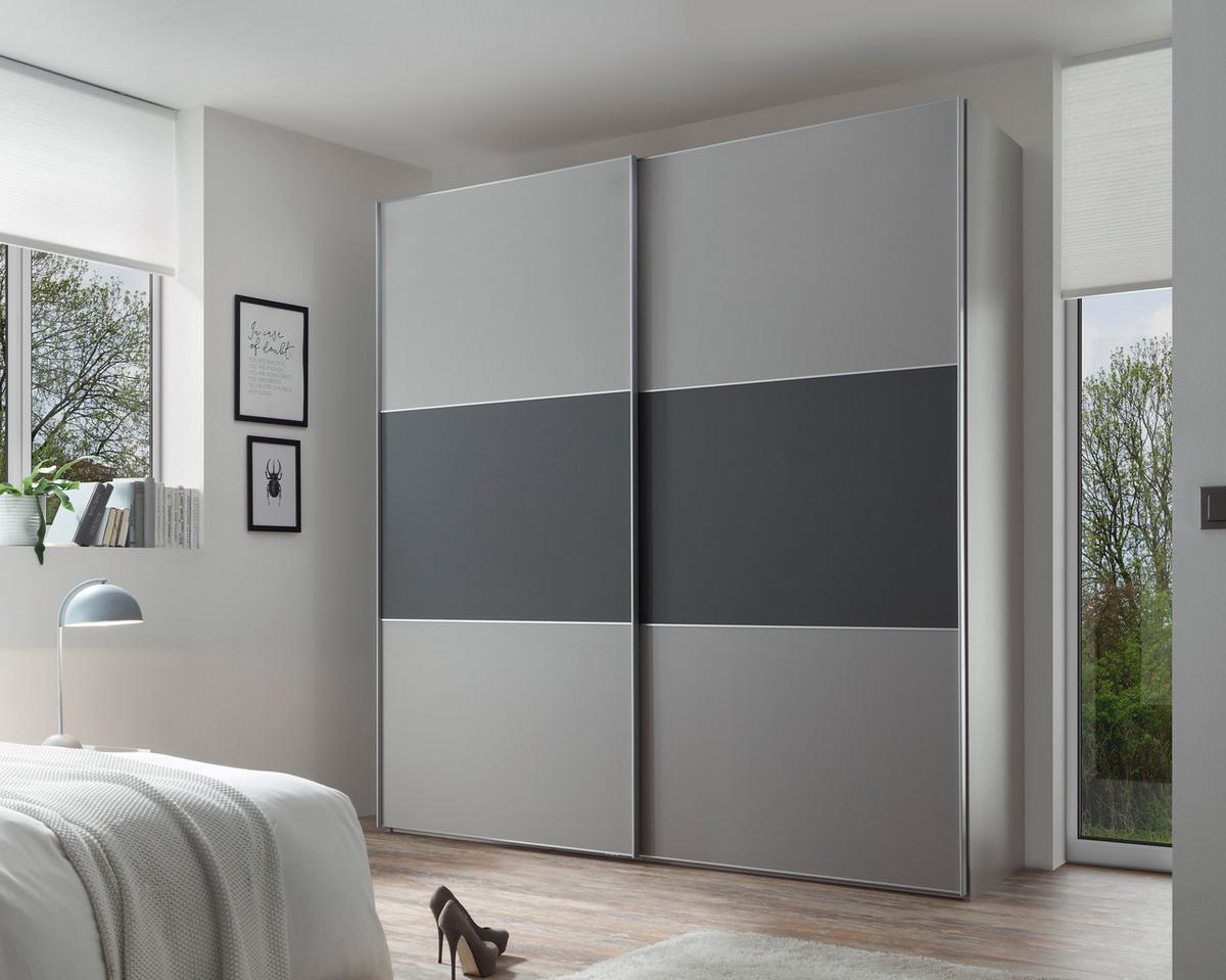 Ormar S Kliznim Vratima Includo - siva/antracit, Design (225/222/68cm) - Premium Living