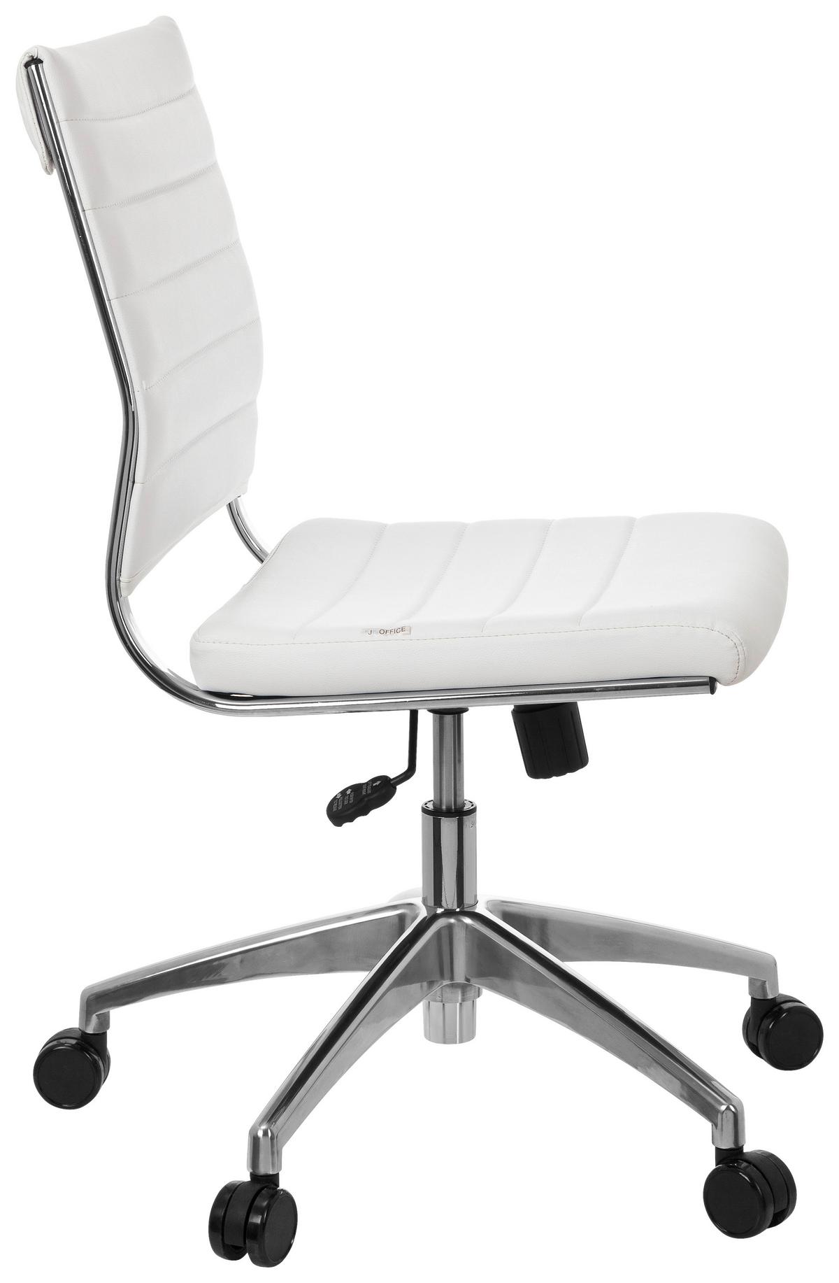 Pisarniški Stol Trisha, Bela - barve kroma/bela, Moderno, kovina/umetna masa (58/107/47cm) - MID.YOU