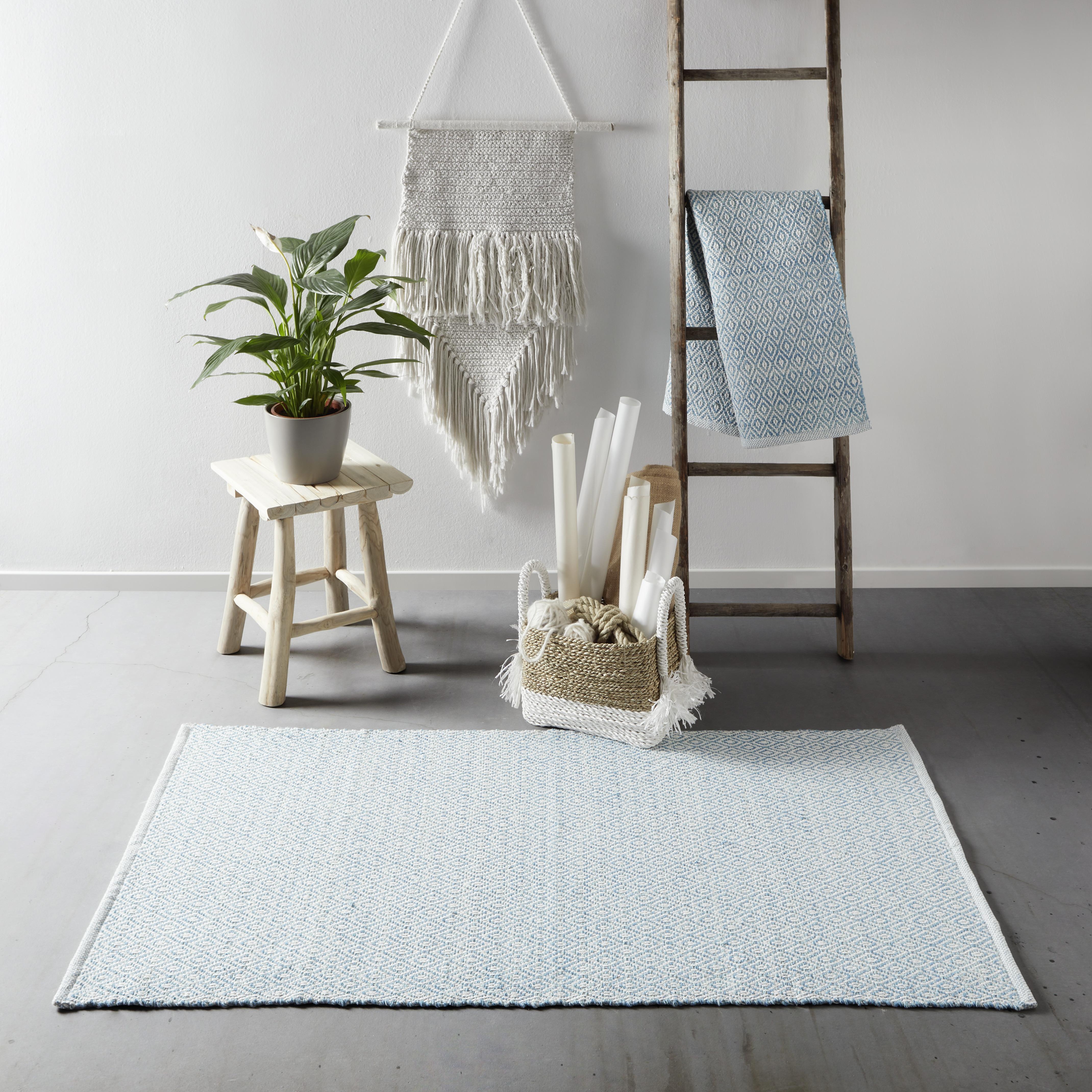 HANDVÄVD MATTA CAROLA 1 - blå, Basics, textil (60/120cm) - Mömax