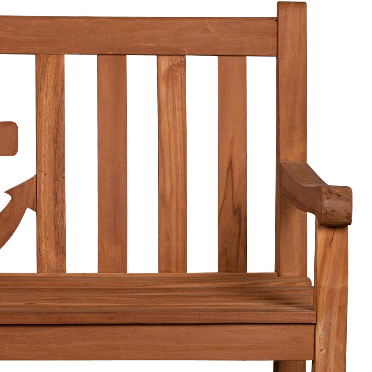 Gartenbank Ankerplatz Teak - Teakfarben, Basics, Holz (120/89/60cm) - Gardenson