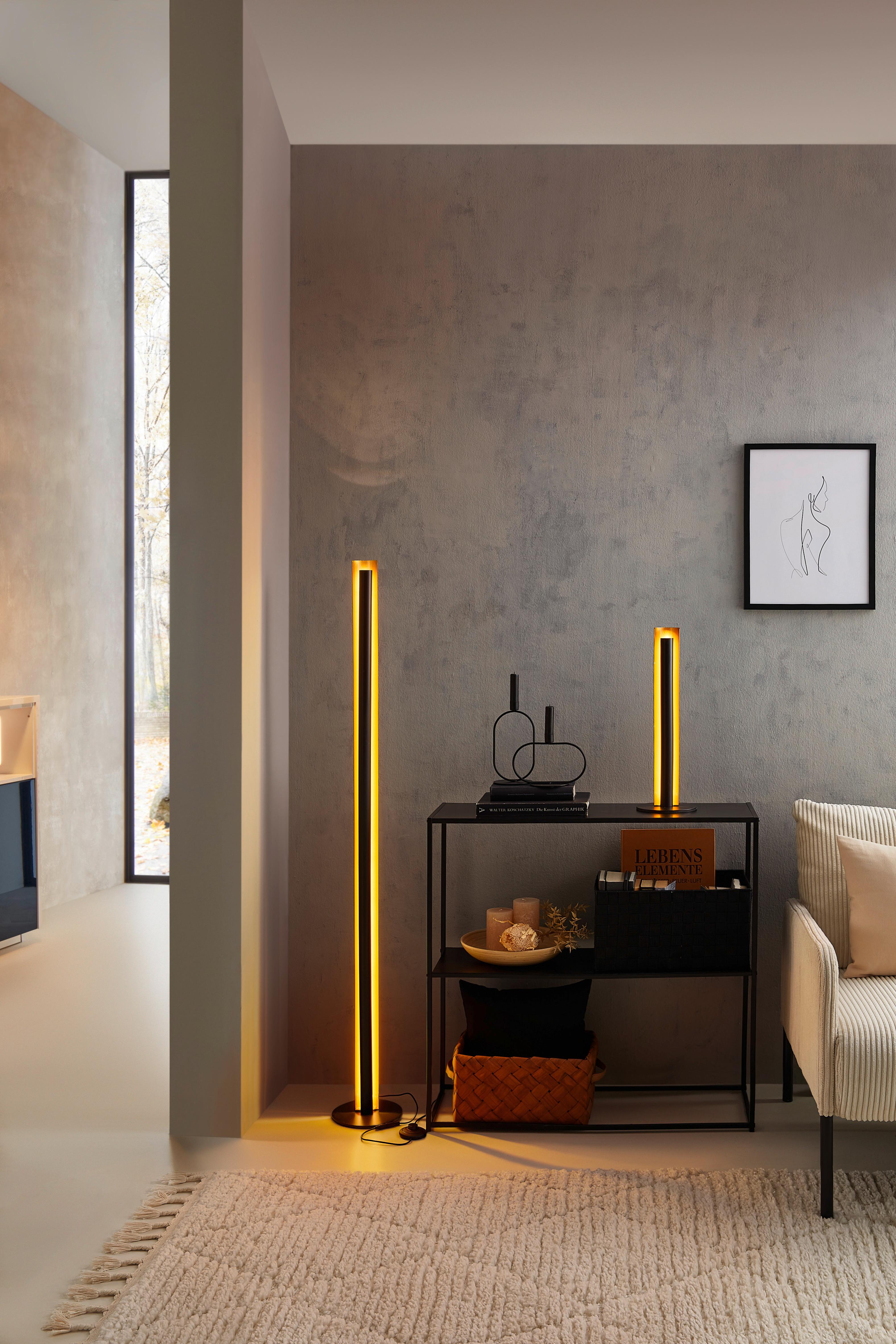 LED-BORDSLAMPA GUMO - svart/guldfärgad, Modern, metall (15/47cm) - Mömax