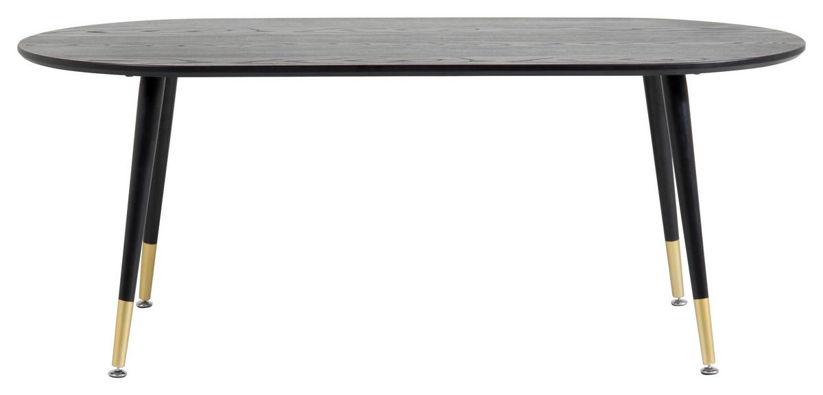 COUCHTISCH DIPP - Messingfarben/Schwarz, Design, Holzwerkstoff/Metall (120/60/47cm) - Livetastic