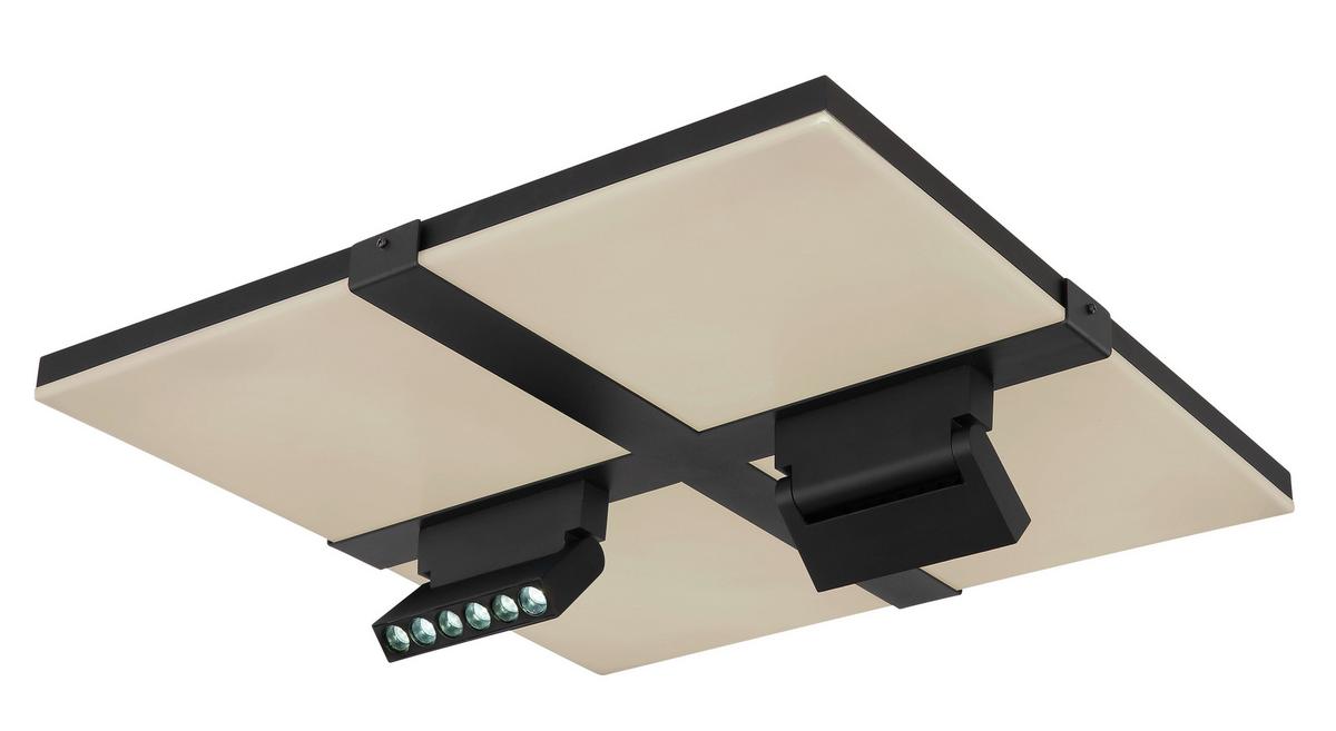 LED-DECKENLEUCHTE 48118-30 - Weiss/Opal, Design, Kunststoff/Metall (45/45/16,1cm) - Globo