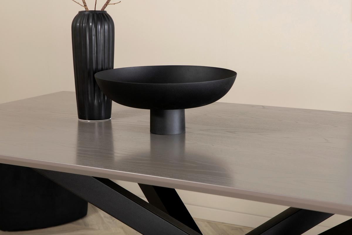 ESSTISCH PIAZZA - Schwarz, Design, Holzwerkstoff/Metall (180/90/76cm) - Livetastic