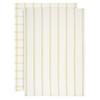 KÖKSHANDDUK SET EMMA - vit/grön, Klassisk, textil (50/70cm) - Mömax