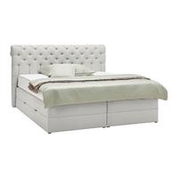 Boxspringbett Grau Ca. 200x200cm - Grau, Konventionell, Holz/Holzwerkstoff (200/200cm) - Premium Living