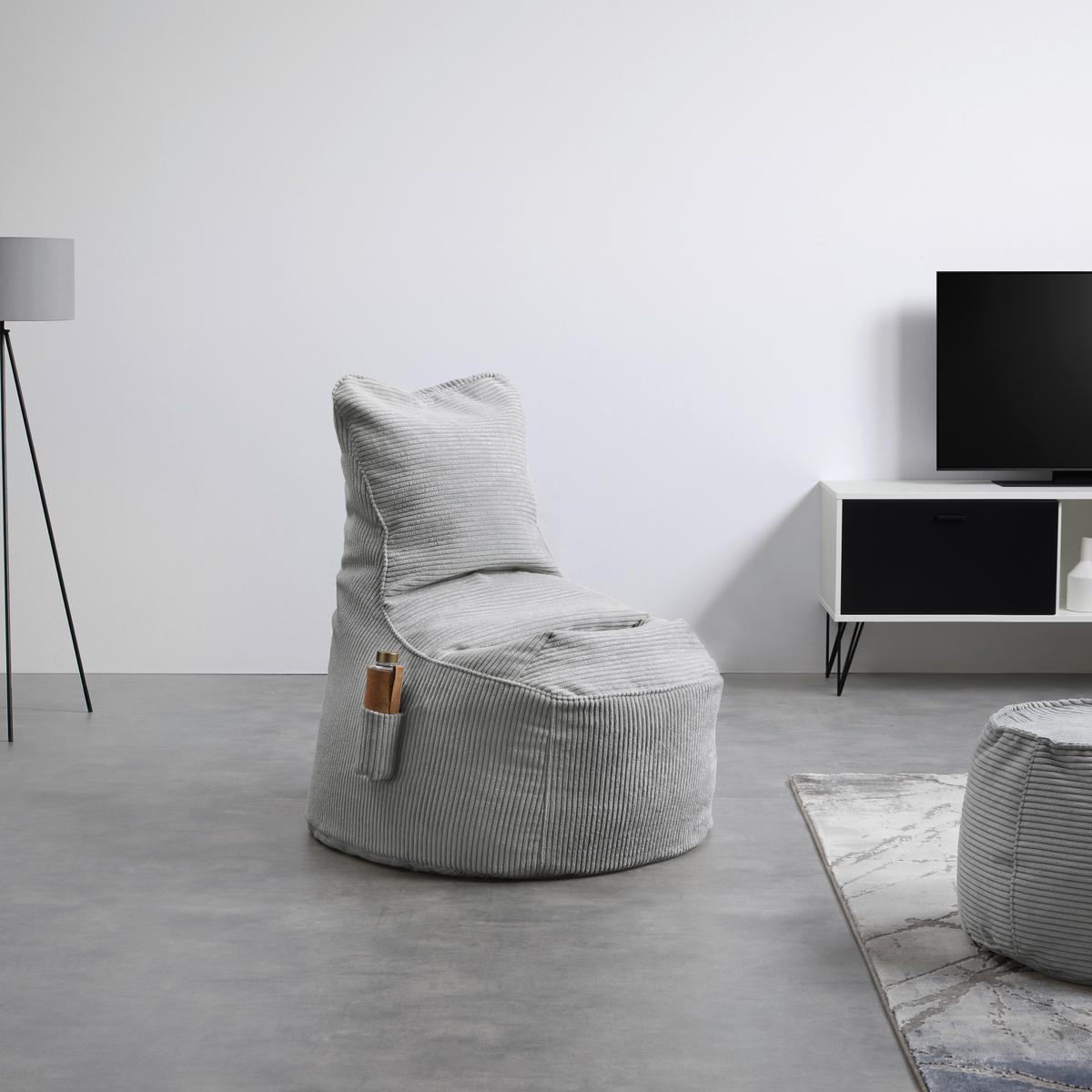 Sitzsack Cortona Cord in Grau - Grau, MODERN, Textil (85/100/85cm) - Mömax