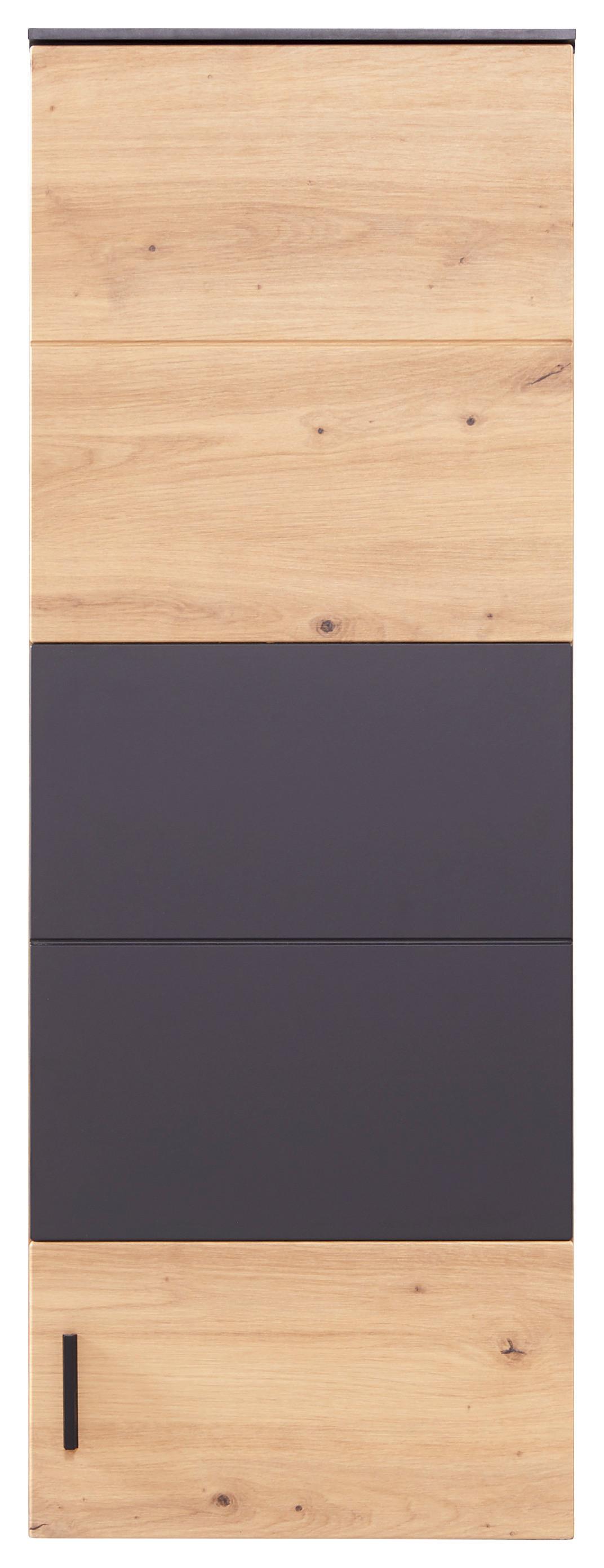 Viseči Element Tonale, Temno Siva, Barva Hrasta - črna/siva, Moderno, umetna masa/leseni material (40,4/111/33cm) - Mömax