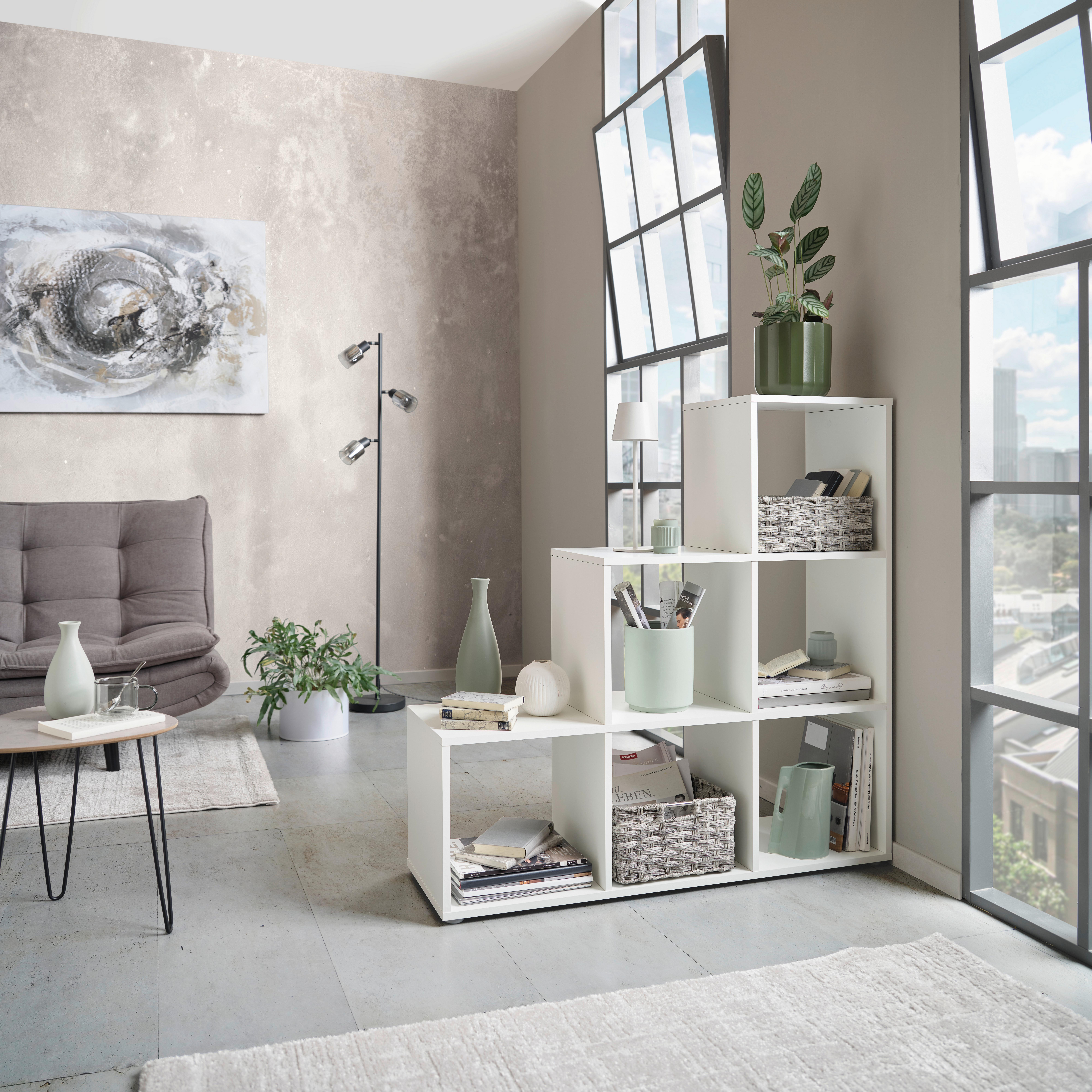 Etajeră PISA 3 - alb, Modern, material pe bază de lemn (112/113/35cm) - Modern Living