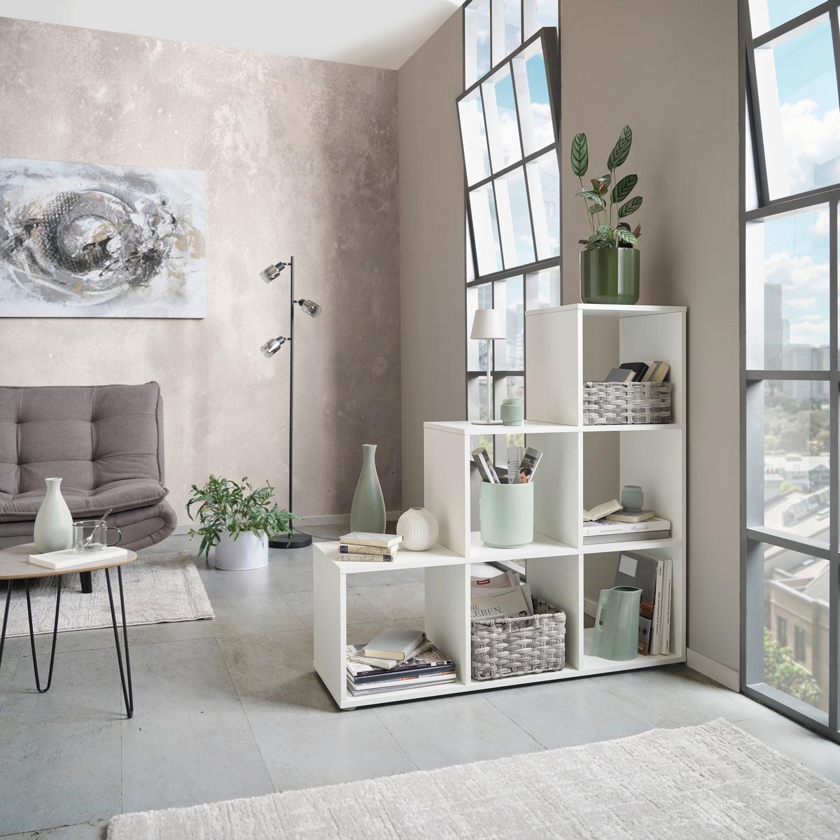 Etajeră PISA 3 - alb, Modern, material pe bază de lemn (112/113/35cm) - Modern Living
