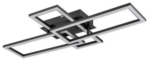 LED-Deckenleuchte Ferm in Schwarz max. 24 Watt - Schwarz, MODERN, Kunststoff (65/34,8/7,3cm) - Premium Living