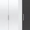 DREHTÜRENSCHRANK JAN -EXKLUSIV- - Chromfarben/Anthrazit, KONVENTIONELL, Glas/Holzwerkstoff (135/210/52cm) - Mömax