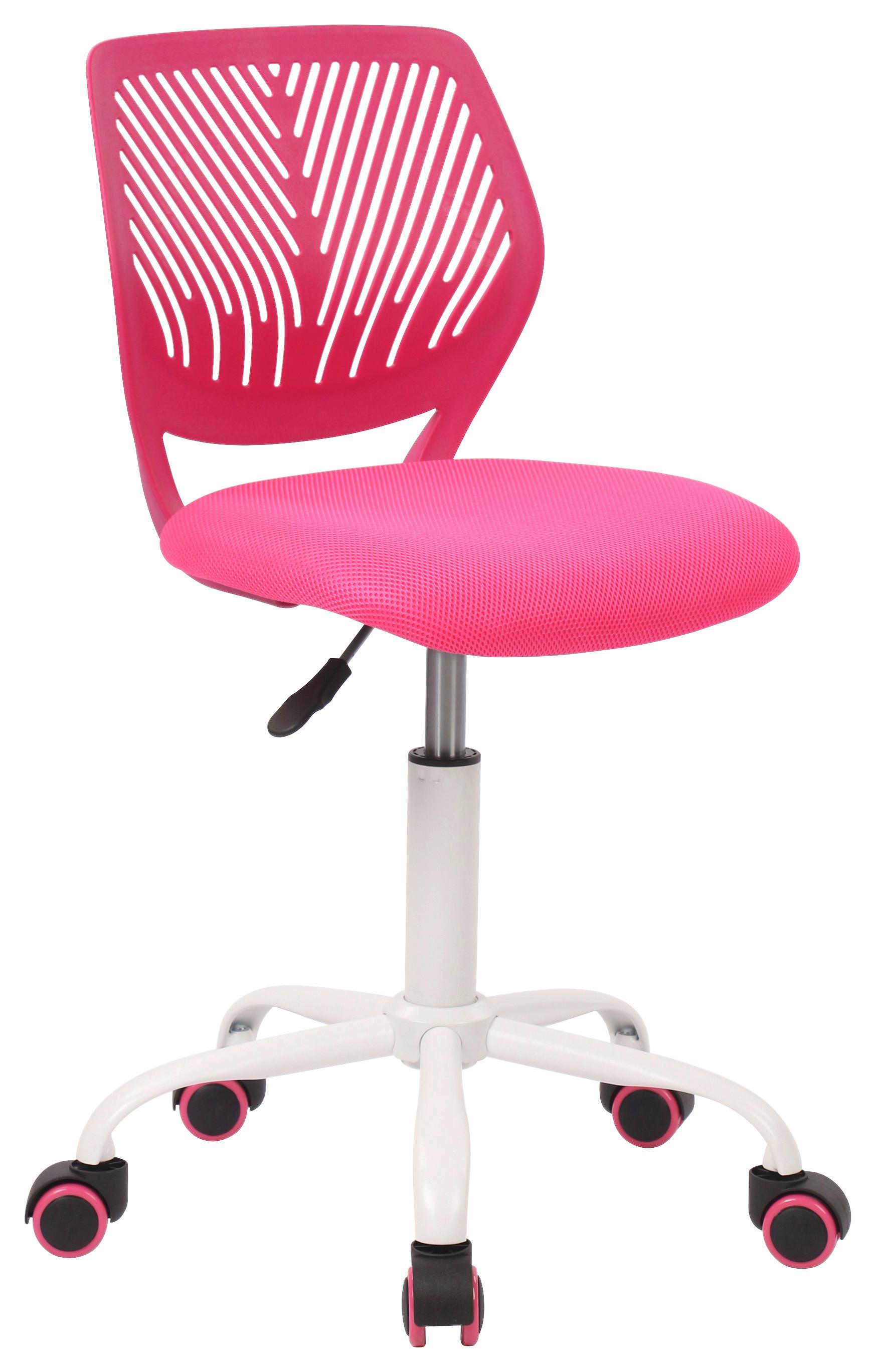 CHAISE PIVOTANTE POUR ADOS KIRA - rose vif/blanc, MODERN, métal/matière synthétique (40/87/44cm) - Mömax