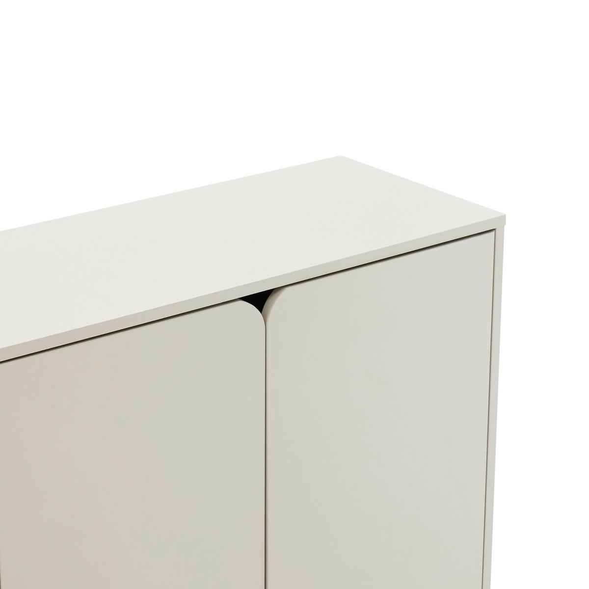 KOMODA WYSOKA MIMI - szary jedwabisty, Design, materiał drewnopochodny/metal (80/103/35cm) - Xora