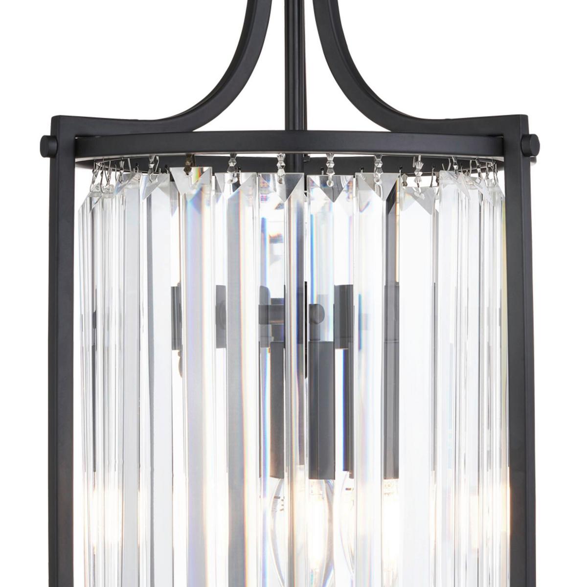 Kristály Függőlámpa Victoria 8092-2bk - fekete, Design, üveg/fém (26/150cm)