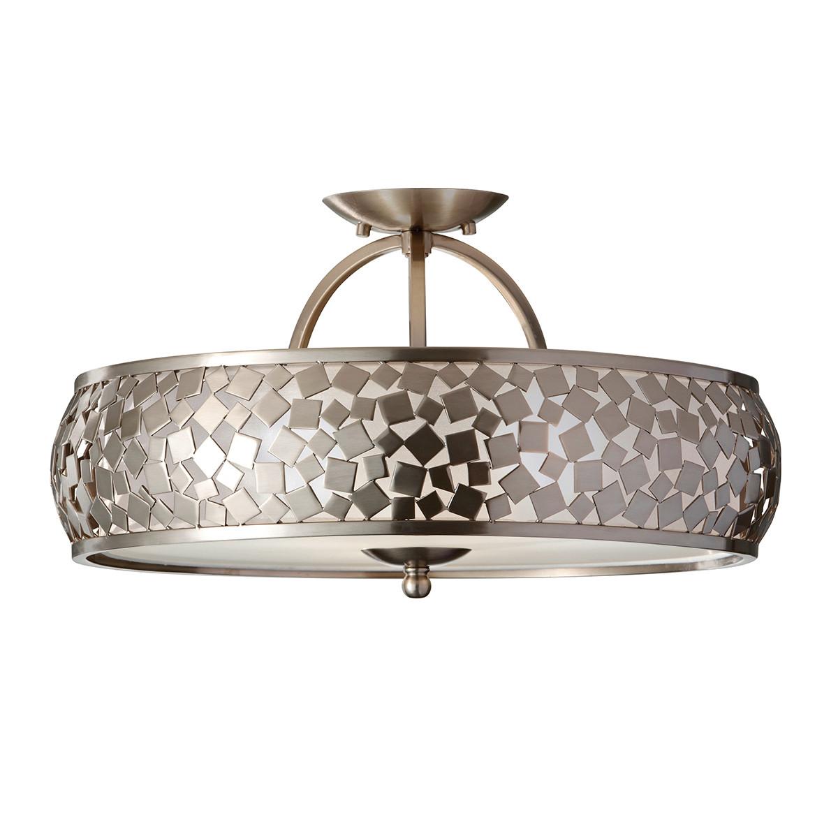 Stropna Svjetiljka Zara Fe-Zara-Sf - srebrne boje, Natur, staklo/metal (49.5/27.6cm) - Elstead Lighting