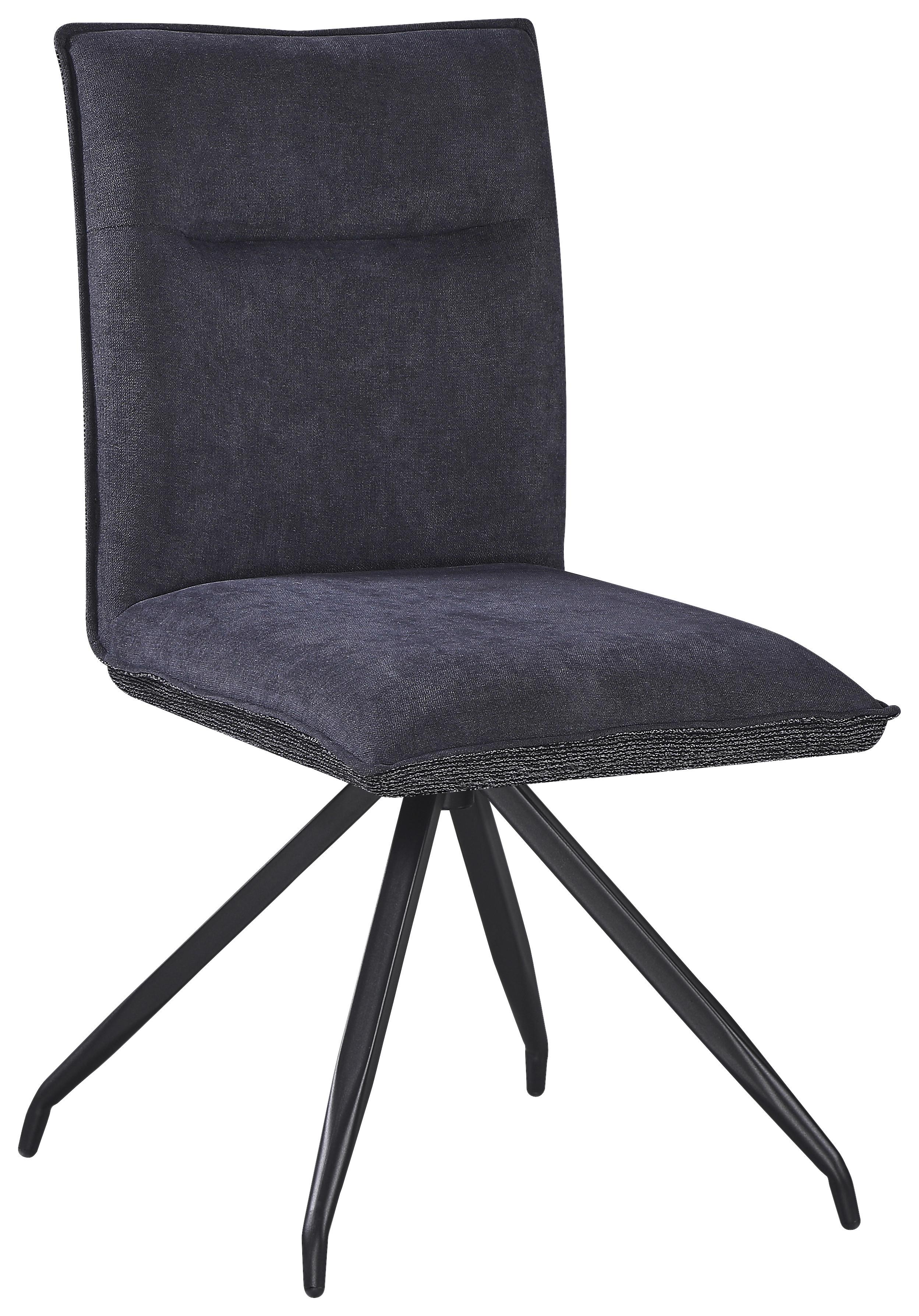 Stuhl Nova Grau - Schwarz/Grau, MODERN, Textil/Metall (47/88/63cm) - Premium Living